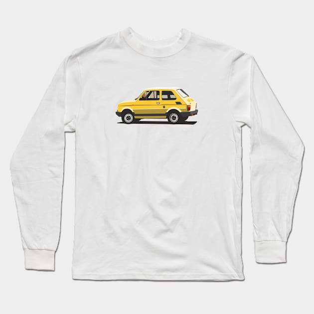 Fiat 126 Long Sleeve T-Shirt by TheArchitectsGarage